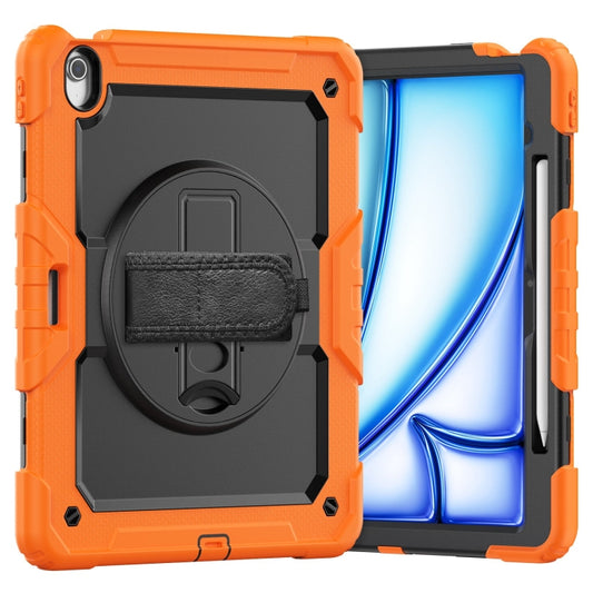 Turntable Holder Silicone Hybrid PC Tablet Case with Shoulder Strap, For iPad Air 11 2025 / 2024