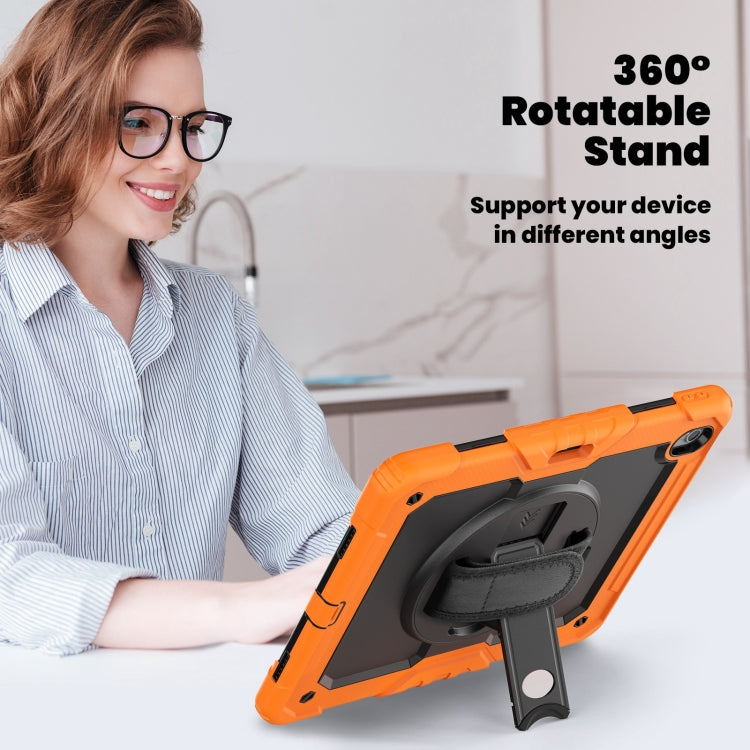 Turntable Holder Silicone Hybrid PC Tablet Case with Shoulder Strap, For iPad Air 11 2025 / 2024