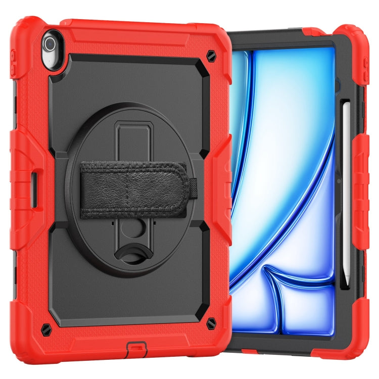Turntable Holder Silicone Hybrid PC Tablet Case with Shoulder Strap, For iPad Air 11 2025 / 2024
