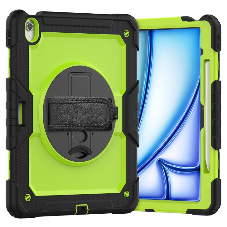 Turntable Holder Silicone Hybrid PC Tablet Case with Shoulder Strap, For iPad Air 11 2025 / 2024