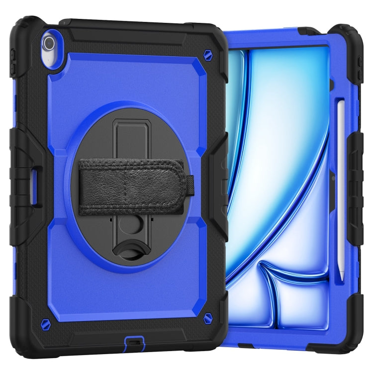 Turntable Holder Silicone Hybrid PC Tablet Case with Shoulder Strap, For iPad Air 11 2025 / 2024