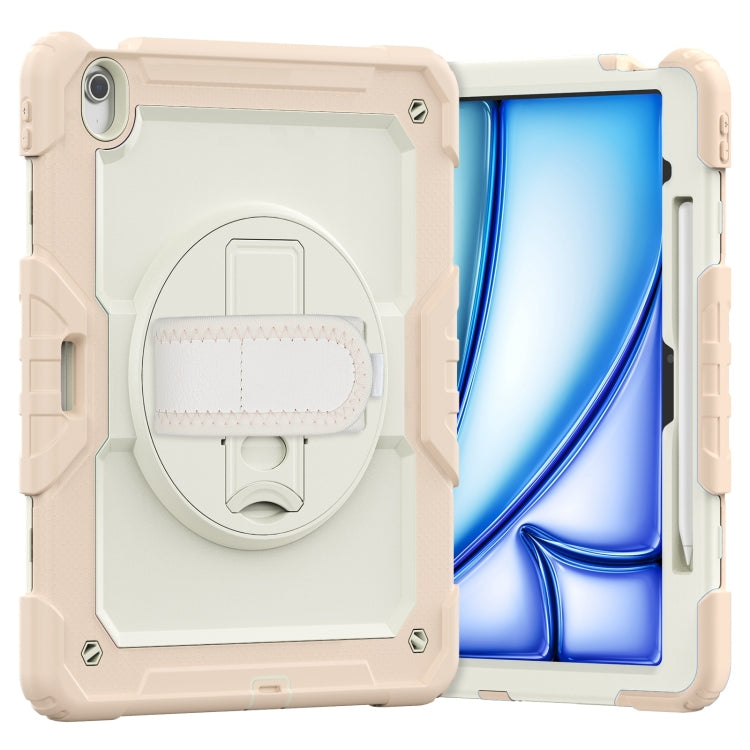 Turntable Holder Silicone Hybrid PC Tablet Case with Shoulder Strap, For iPad Air 11 2025 / 2024