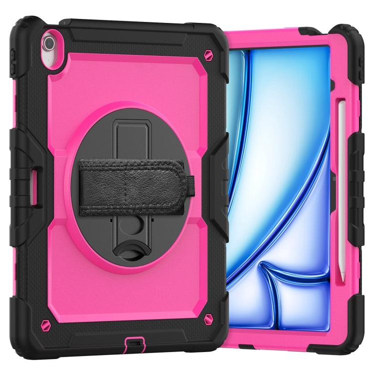 Turntable Holder Silicone Hybrid PC Tablet Case with Shoulder Strap, For iPad Air 11 2025 / 2024