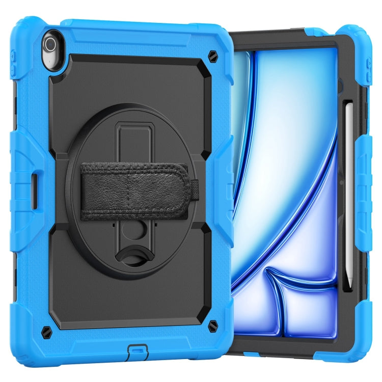 Turntable Holder Silicone Hybrid PC Tablet Case with Shoulder Strap, For iPad Air 11 2025 / 2024