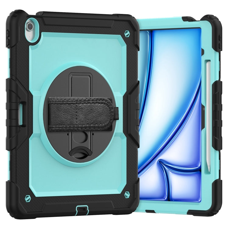 Turntable Holder Silicone Hybrid PC Tablet Case with Shoulder Strap, For iPad Air 11 2025 / 2024