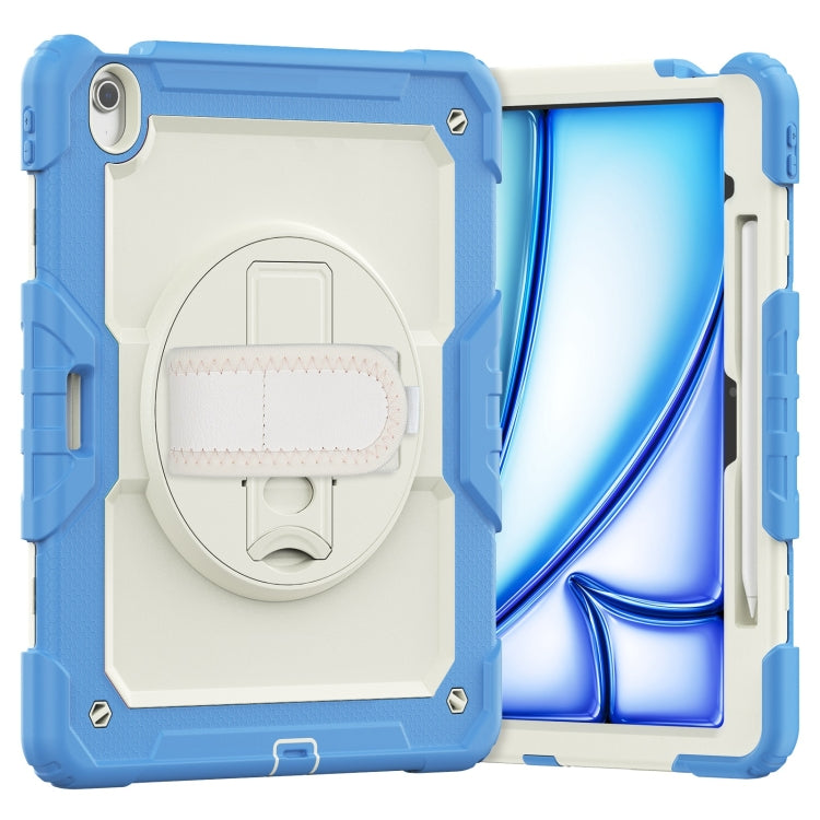Turntable Holder Silicone Hybrid PC Tablet Case with Shoulder Strap, For iPad Air 11 2025 / 2024
