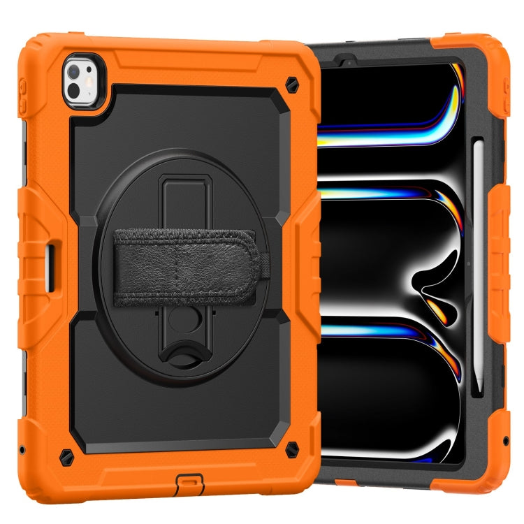 Turntable Holder Silicone Hybrid PC Tablet Case with Shoulder Strap, For iPad Pro 13 2024