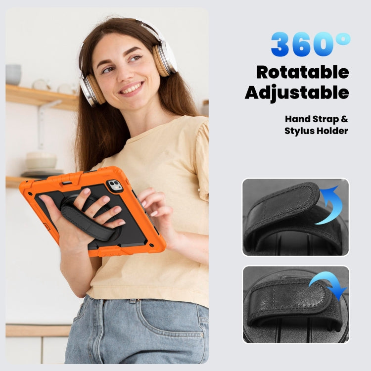 Turntable Holder Silicone Hybrid PC Tablet Case with Shoulder Strap, For iPad Pro 13 2024
