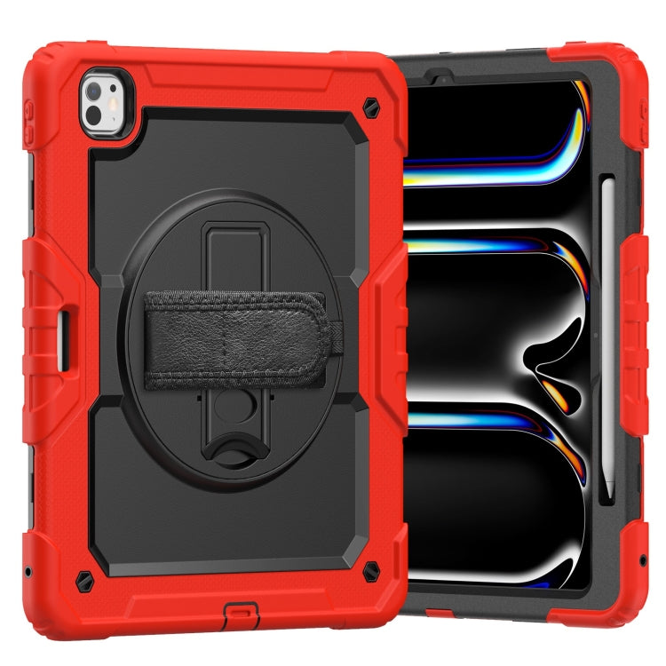 Turntable Holder Silicone Hybrid PC Tablet Case with Shoulder Strap, For iPad Pro 13 2024