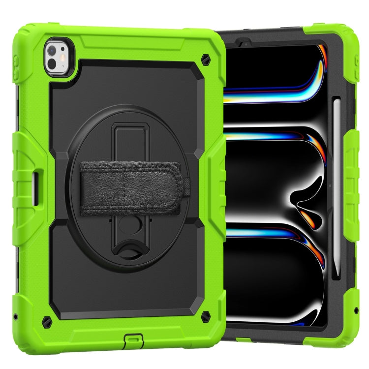 Turntable Holder Silicone Hybrid PC Tablet Case with Shoulder Strap, For iPad Pro 13 2024
