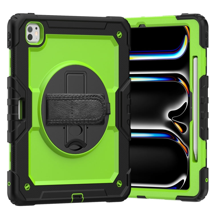 Turntable Holder Silicone Hybrid PC Tablet Case with Shoulder Strap, For iPad Pro 13 2024