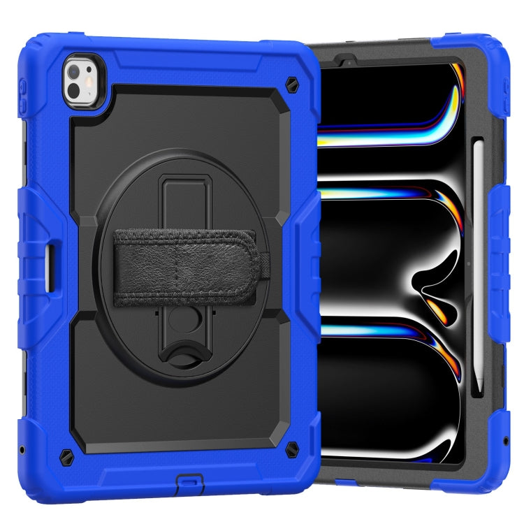 Turntable Holder Silicone Hybrid PC Tablet Case with Shoulder Strap, For iPad Pro 13 2024