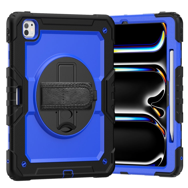 Turntable Holder Silicone Hybrid PC Tablet Case with Shoulder Strap, For iPad Pro 13 2024