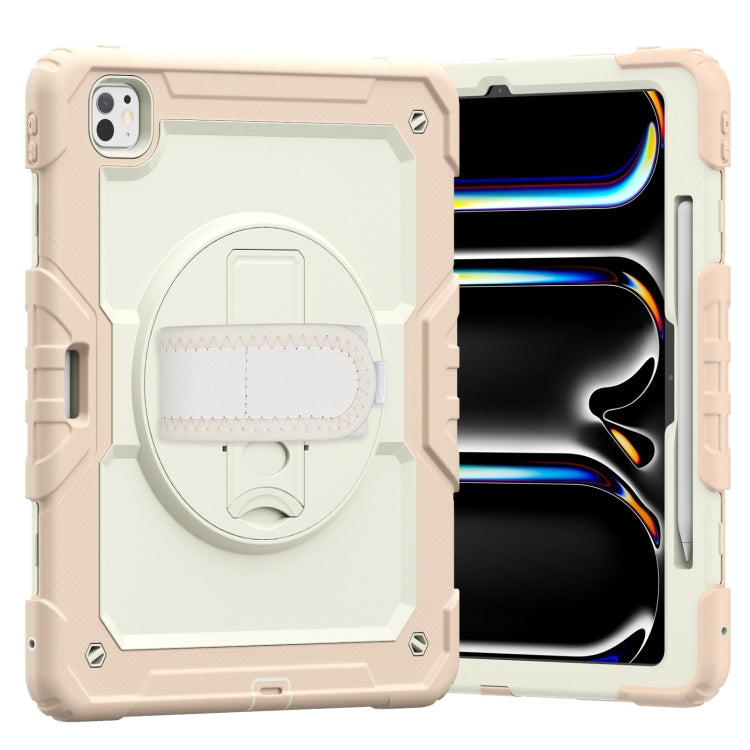 Turntable Holder Silicone Hybrid PC Tablet Case with Shoulder Strap, For iPad Pro 13 2024