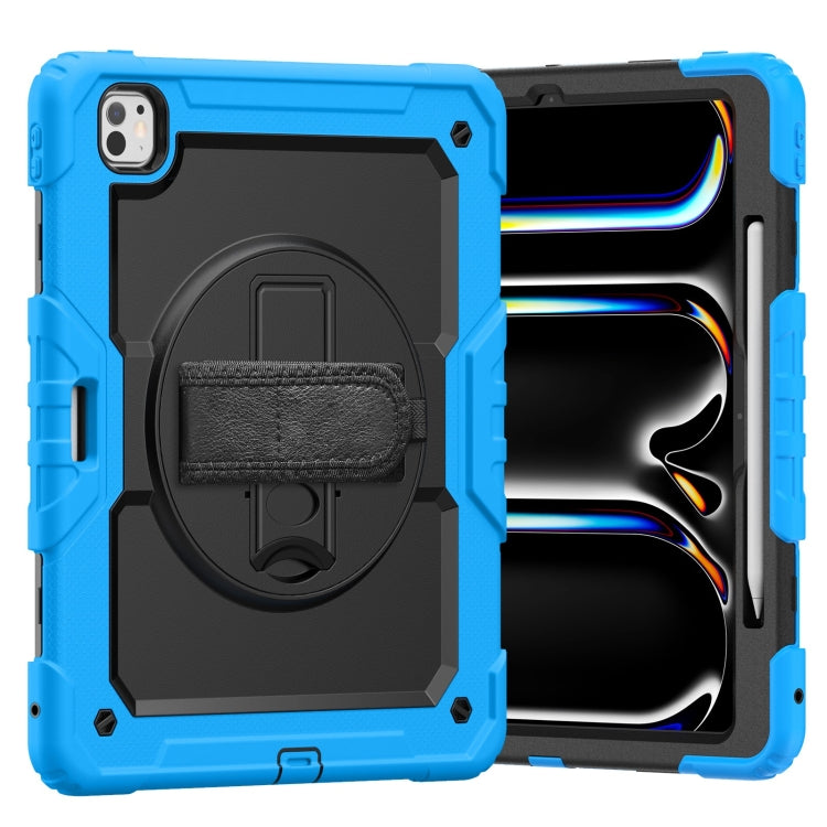 Turntable Holder Silicone Hybrid PC Tablet Case with Shoulder Strap, For iPad Pro 13 2024