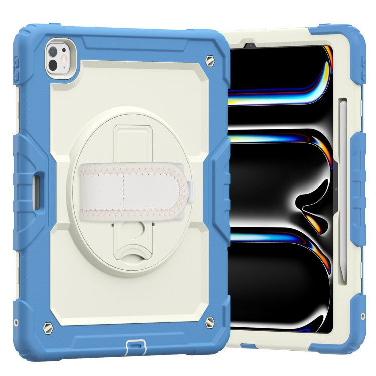 Turntable Holder Silicone Hybrid PC Tablet Case with Shoulder Strap, For iPad Pro 13 2024