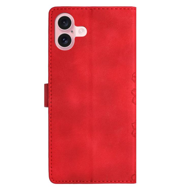 Cherry Blossom Butterfly Skin Feel Embossed PU Phone Case