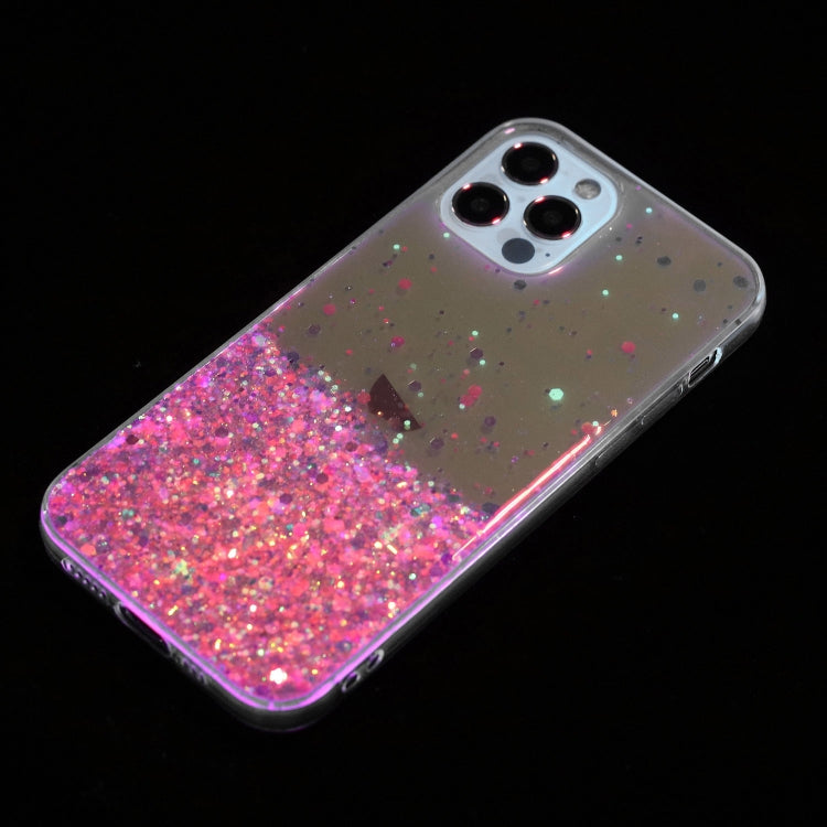 Transparent Frame Noctilucent Glitter Powder TPU Phone Case, For iPhone 12 Pro, For iPhone 11 Pro Max, For iPhone 11, For iPhone 11 Pro