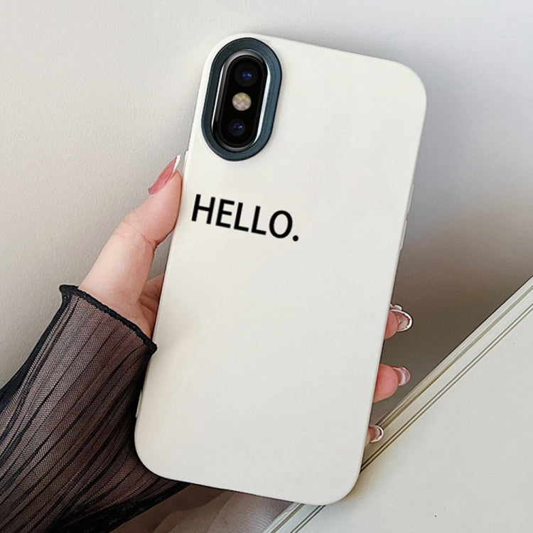 HELLO Word PC Hybrid TPU Phone Case, For iPhone XS Max, For iPhone 7 Plus / 8 Plus