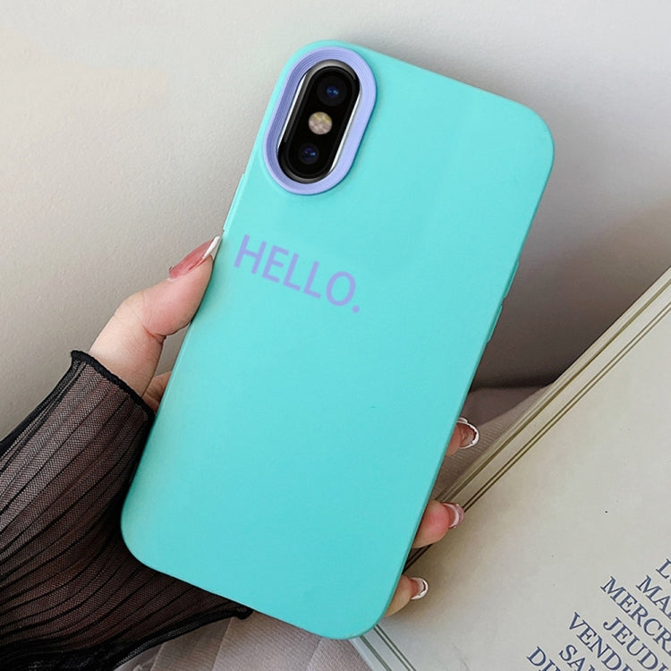 HELLO Word PC Hybrid TPU Phone Case, For iPhone XS Max, For iPhone 7 Plus / 8 Plus