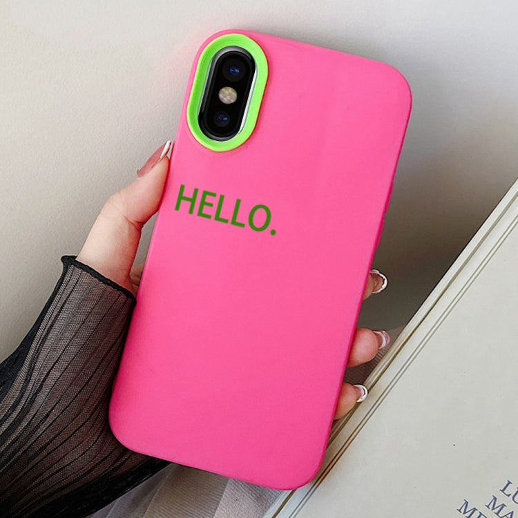 HELLO Word PC Hybrid TPU Phone Case, For iPhone XS Max, For iPhone 7 Plus / 8 Plus