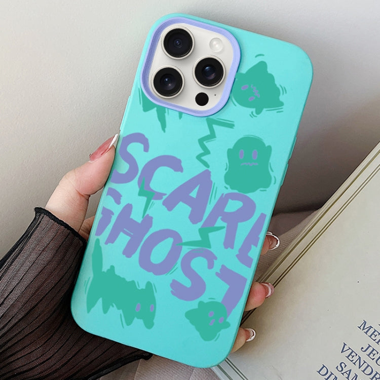 Scared Ghost PC Hybrid TPU Phone Case, For iPhone 15 Pro Max, For iPhone 15 Pro, For iPhone 15 Plus