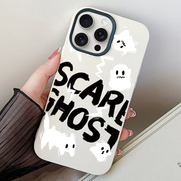 Scared Ghost PC Hybrid TPU Phone Case, For iPhone 15 Pro Max, For iPhone 15 Pro, For iPhone 15 Plus