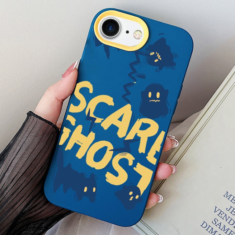 Scared Ghost PC Hybrid TPU Phone Case, For iPhone 14 Pro, For iPhone 14 Pro Max, For iPhone 7 / 8 / SE 2022