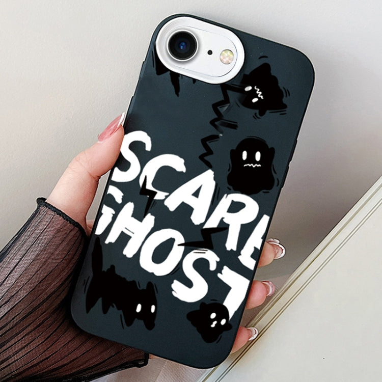 Scared Ghost PC Hybrid TPU Phone Case, For iPhone 14 Pro, For iPhone 14 Pro Max, For iPhone 7 / 8 / SE 2022
