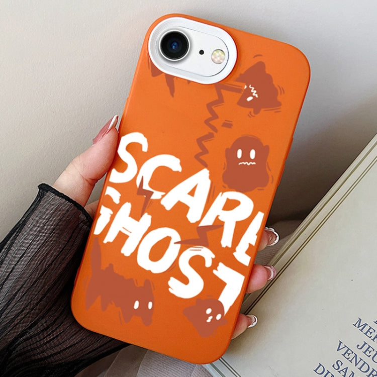 Scared Ghost PC Hybrid TPU Phone Case, For iPhone 14 Pro, For iPhone 14 Pro Max, For iPhone 7 / 8 / SE 2022