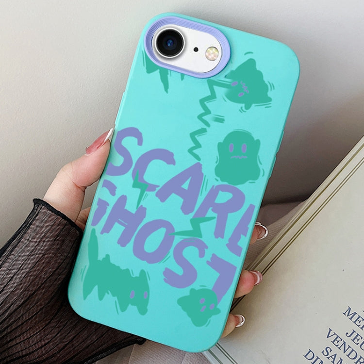 Scared Ghost PC Hybrid TPU Phone Case, For iPhone 14 Pro, For iPhone 14 Pro Max, For iPhone 7 / 8 / SE 2022