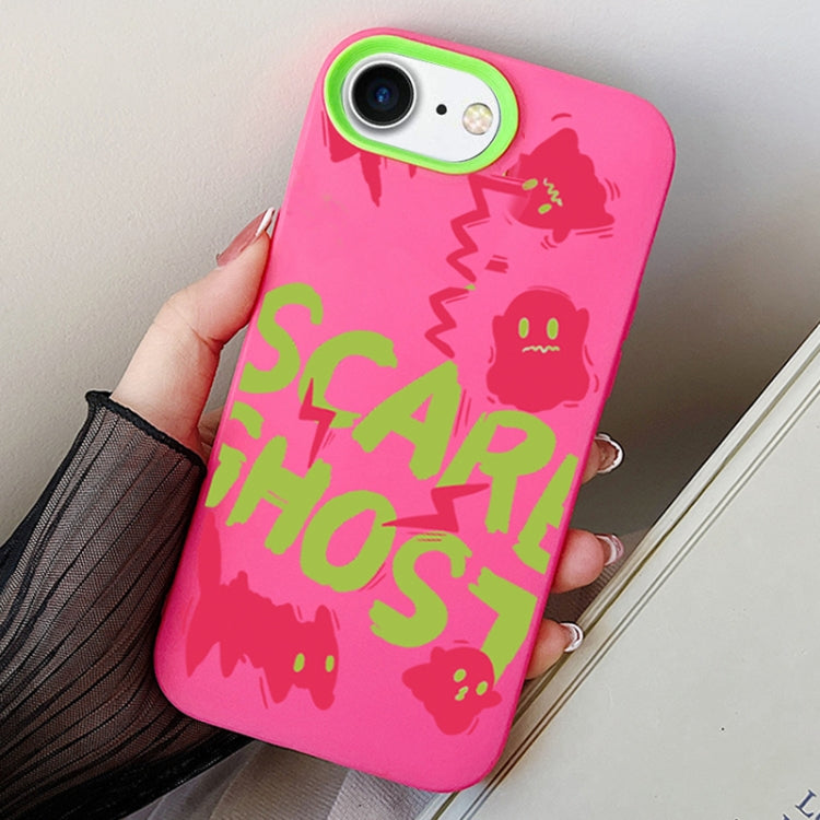 Scared Ghost PC Hybrid TPU Phone Case, For iPhone 14 Pro, For iPhone 14 Pro Max, For iPhone 7 / 8 / SE 2022