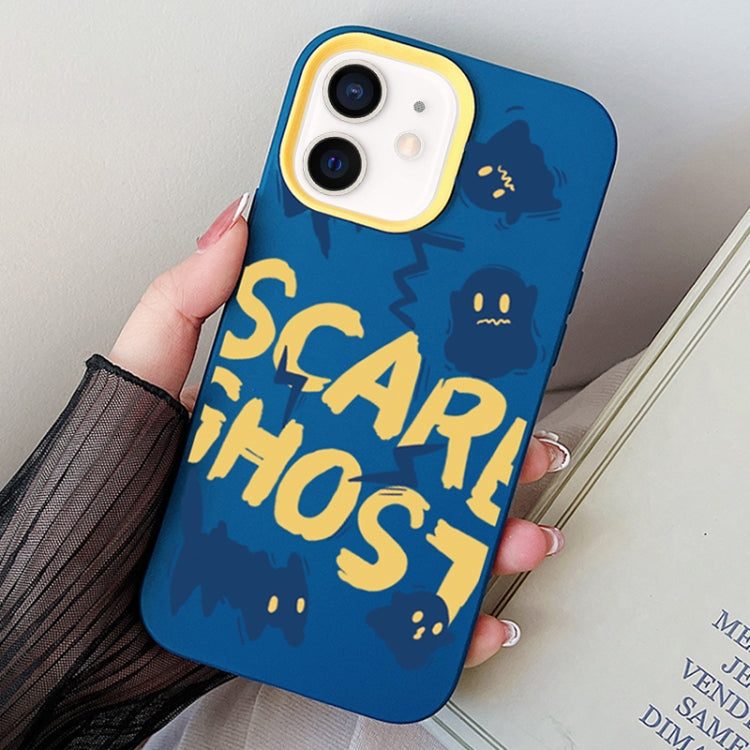 Scared Ghost PC Hybrid TPU Phone Case, For iPhone 12 mini, For iPhone 11 Pro Max, For iPhone 11