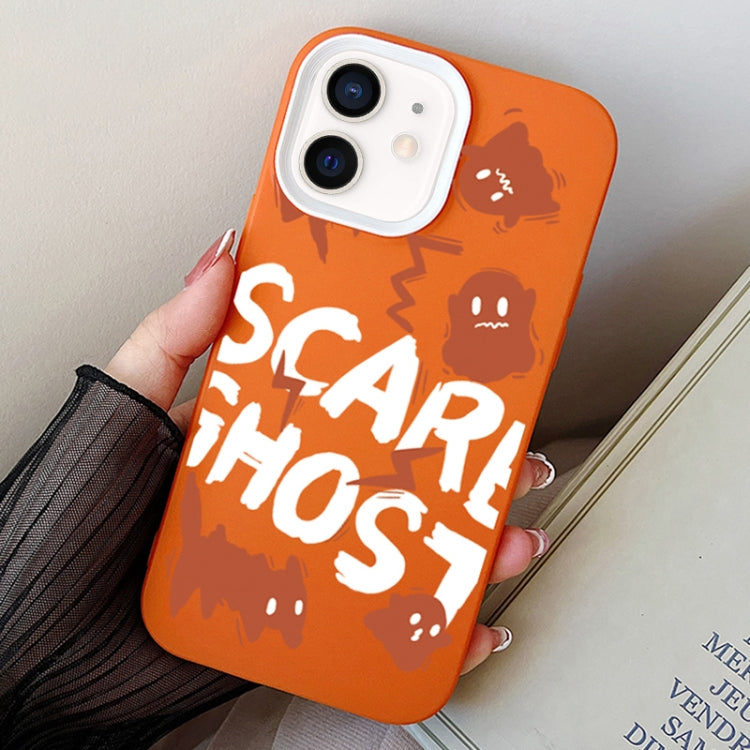 Scared Ghost PC Hybrid TPU Phone Case, For iPhone 12 mini, For iPhone 11 Pro Max, For iPhone 11
