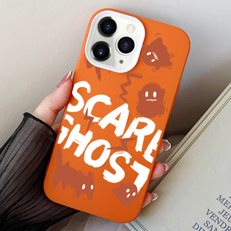 Scared Ghost PC Hybrid TPU Phone Case, For iPhone 12 mini, For iPhone 11 Pro Max, For iPhone 11