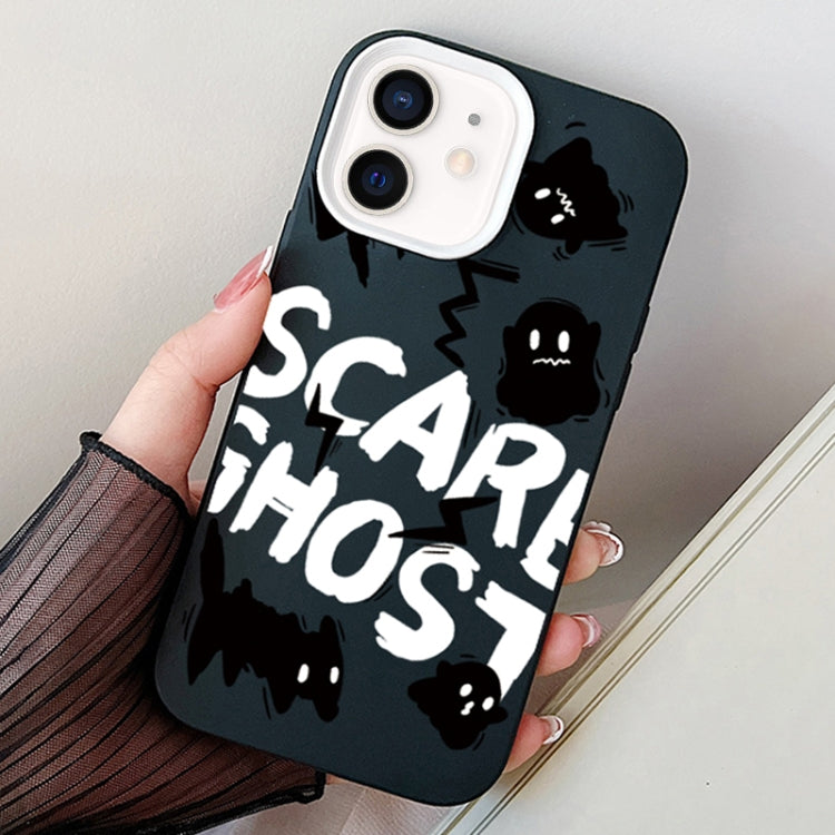 Scared Ghost PC Hybrid TPU Phone Case, For iPhone 12 mini, For iPhone 11 Pro Max, For iPhone 11
