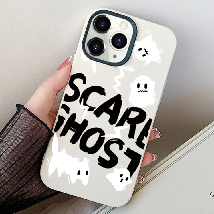 Scared Ghost PC Hybrid TPU Phone Case, For iPhone 11 Pro, For iPhone X / XS, For iPhone XR