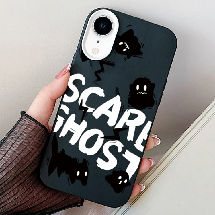 Scared Ghost PC Hybrid TPU Phone Case, For iPhone 11 Pro, For iPhone X / XS, For iPhone XR