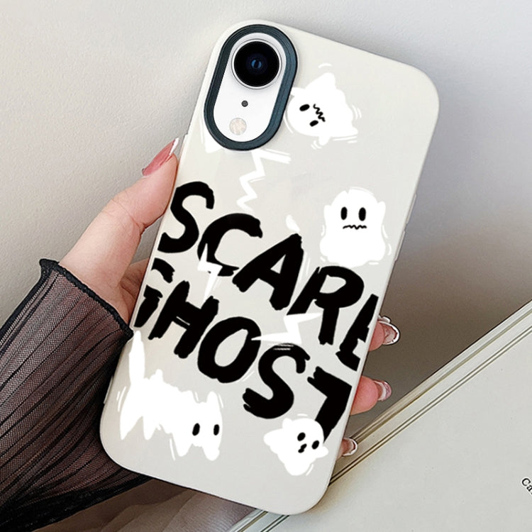 Scared Ghost PC Hybrid TPU Phone Case, For iPhone 11 Pro, For iPhone X / XS, For iPhone XR