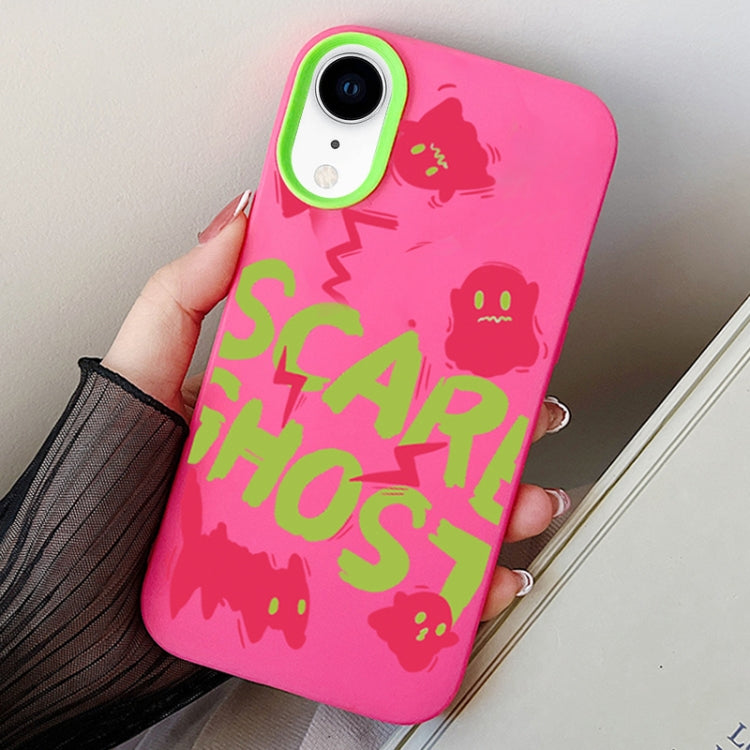 Scared Ghost PC Hybrid TPU Phone Case, For iPhone 11 Pro, For iPhone X / XS, For iPhone XR