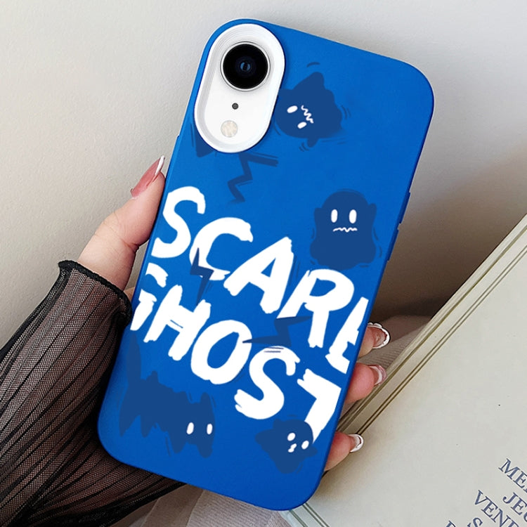 Scared Ghost PC Hybrid TPU Phone Case, For iPhone 11 Pro, For iPhone X / XS, For iPhone XR
