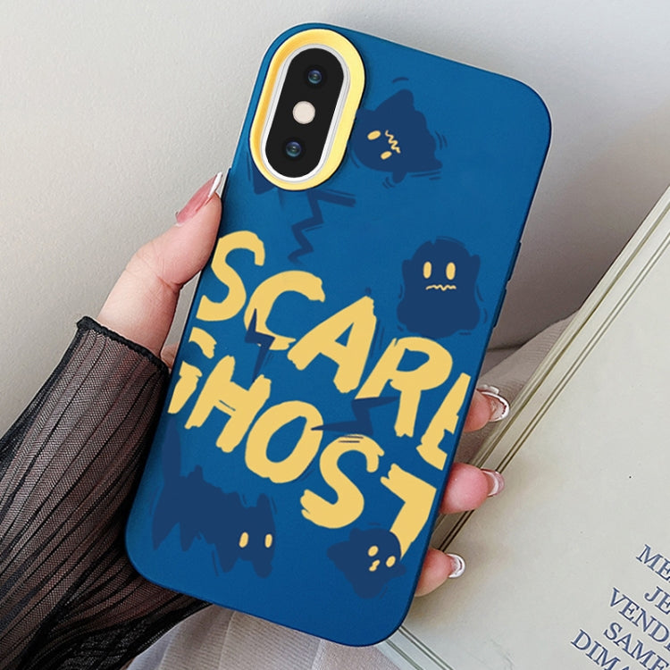Scared Ghost PC Hybrid TPU Phone Case, For iPhone XS Max, For iPhone 7 Plus / 8 Plus