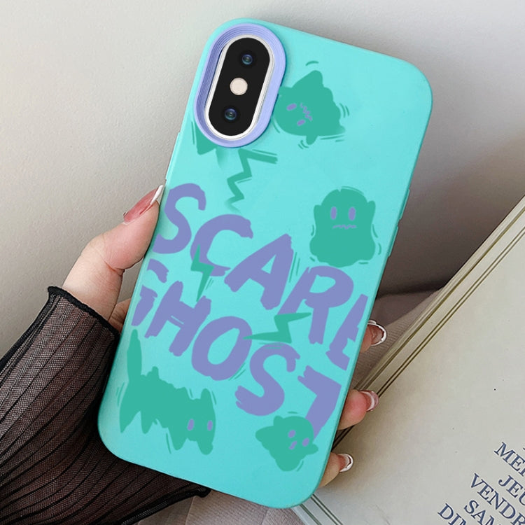 Scared Ghost PC Hybrid TPU Phone Case, For iPhone XS Max, For iPhone 7 Plus / 8 Plus
