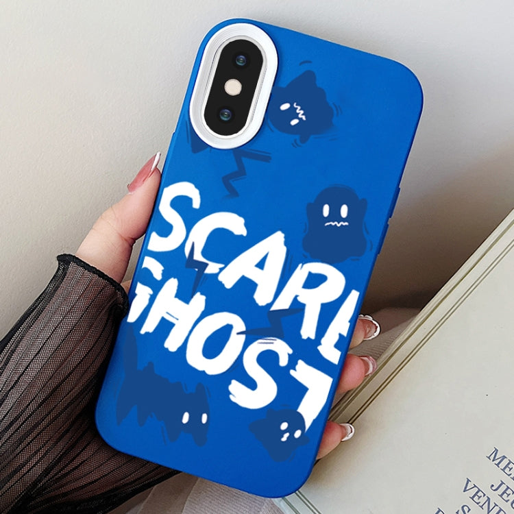 Scared Ghost PC Hybrid TPU Phone Case, For iPhone XS Max, For iPhone 7 Plus / 8 Plus