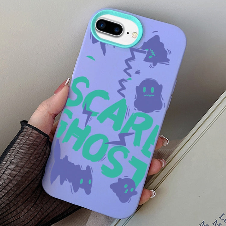 Scared Ghost PC Hybrid TPU Phone Case, For iPhone XS Max, For iPhone 7 Plus / 8 Plus