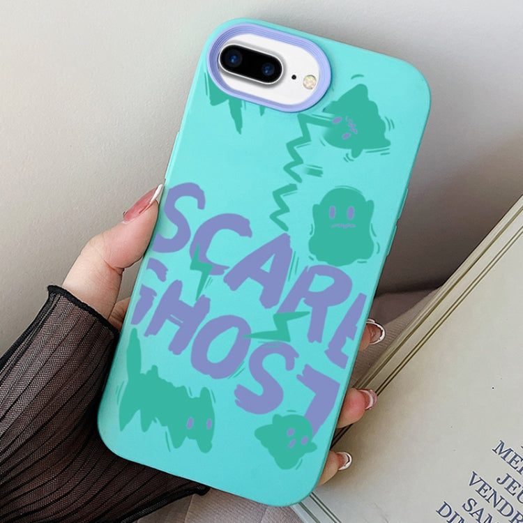 Scared Ghost PC Hybrid TPU Phone Case, For iPhone XS Max, For iPhone 7 Plus / 8 Plus