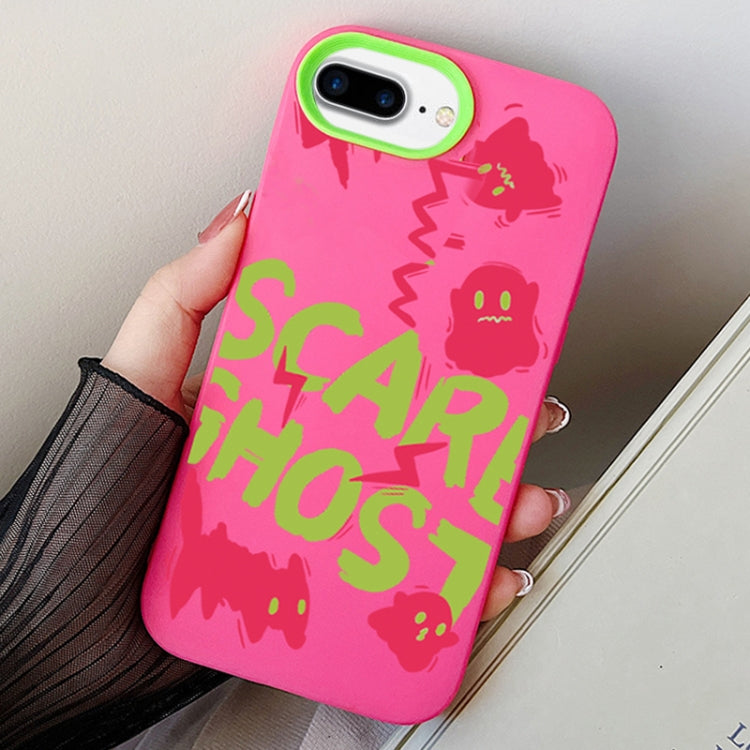 Scared Ghost PC Hybrid TPU Phone Case, For iPhone XS Max, For iPhone 7 Plus / 8 Plus