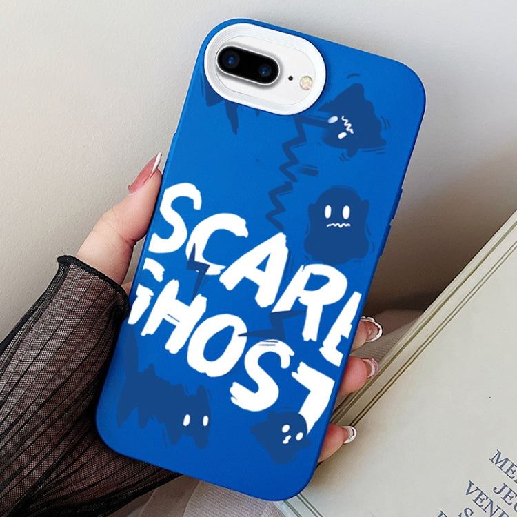 Scared Ghost PC Hybrid TPU Phone Case, For iPhone XS Max, For iPhone 7 Plus / 8 Plus