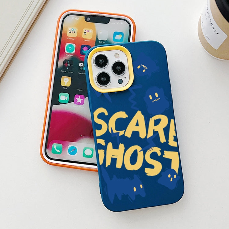 Scared Ghost PC Hybrid TPU Phone Case, For iPhone 14 Pro, For iPhone 14 Pro Max, For iPhone 7 / 8 / SE 2022