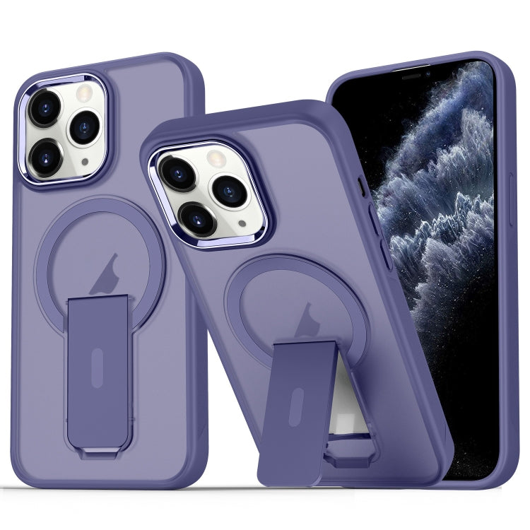 Acrylic Hybrid TPU MagSafe Holder Phone Case, For iPhone 11, For iPhone 11 Pro